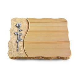 Grabplatte Woodland/Wave Rose 12 (Alu)