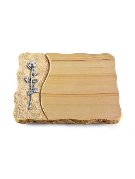 Grabplatte Woodland/Wave Rose 12 (Alu)