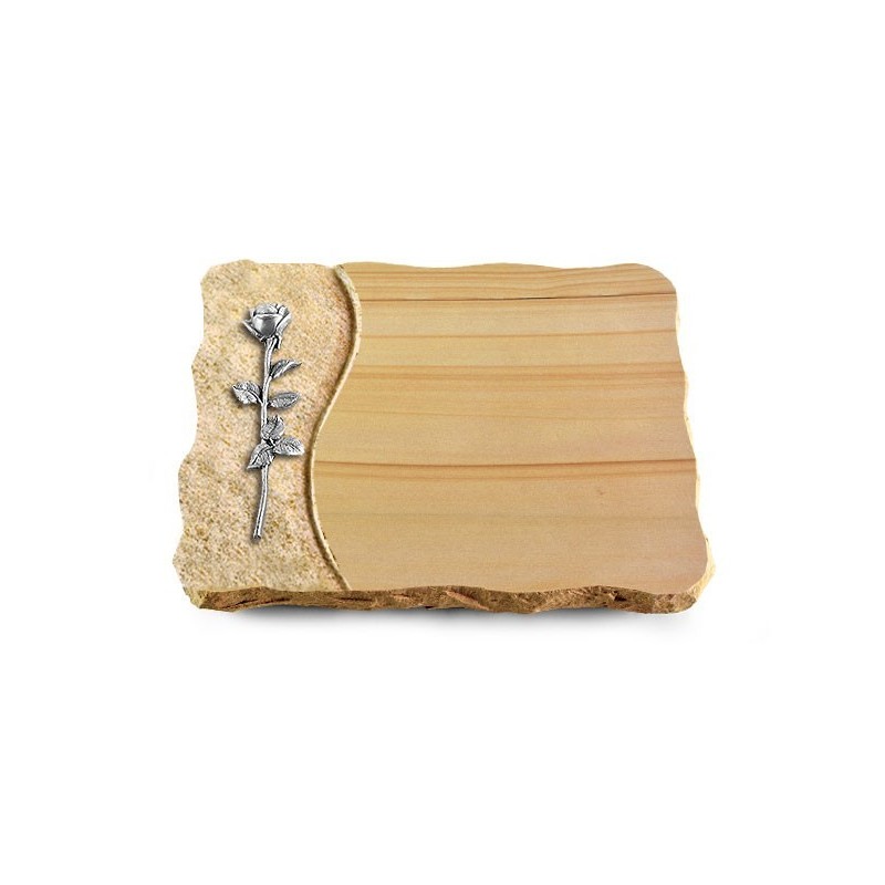 Grabplatte Woodland/Wave Rose 12 (Alu)