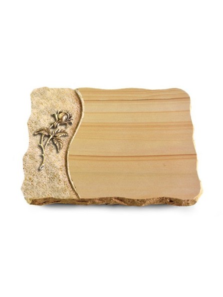 Grabplatte Woodland/Wave Rose 2 (Bronze)