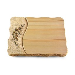 Grabplatte Woodland/Wave Rose 5 (Bronze)