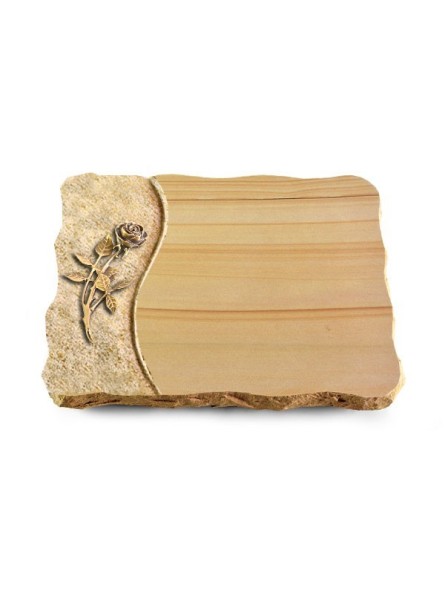 Grabplatte Woodland/Wave Rose 6 (Bronze)