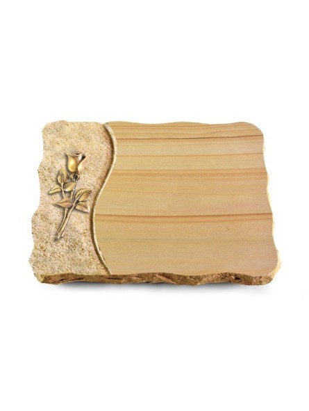 Grabplatte Woodland/Wave Rose 8 (Bronze)