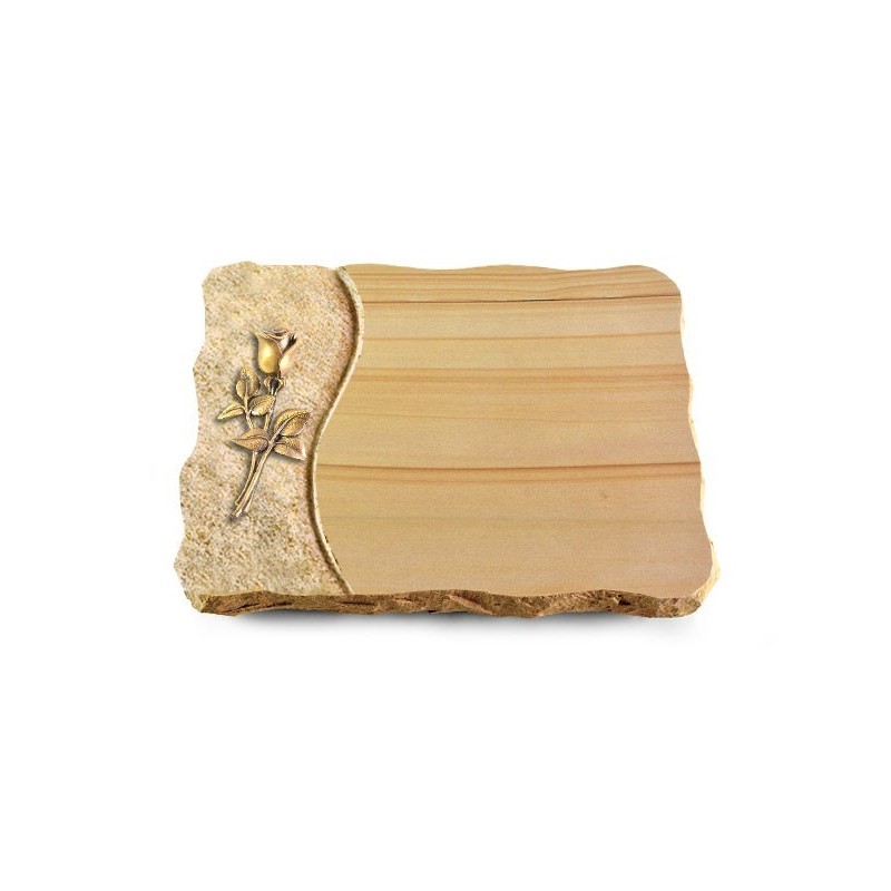 Grabplatte Woodland/Wave Rose 8 (Bronze)