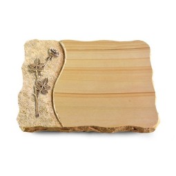 Grabplatte Woodland/Wave Rose 9 (Bronze)