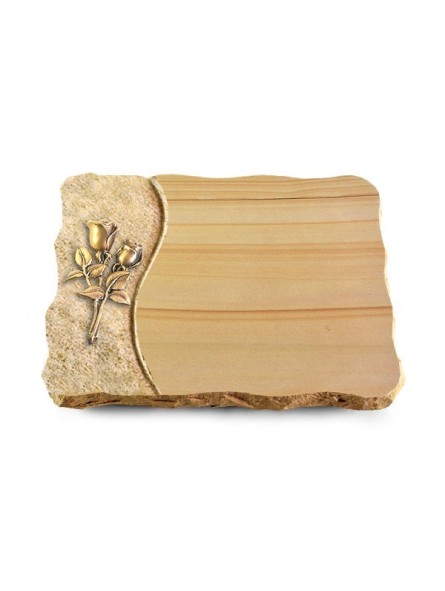 Grabplatte Woodland/Wave Rose 11 (Bronze)