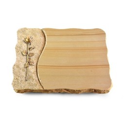 Grabplatte Woodland/Wave Rose 12 (Bronze)