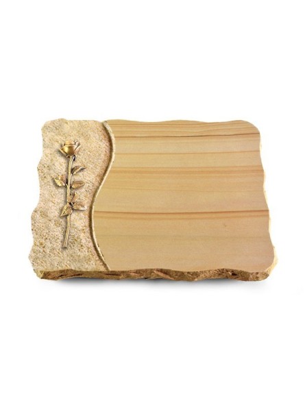 Grabplatte Woodland/Wave Rose 12 (Bronze)