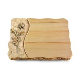 Grabplatte Woodland/Wave Rose 13 (Bronze)