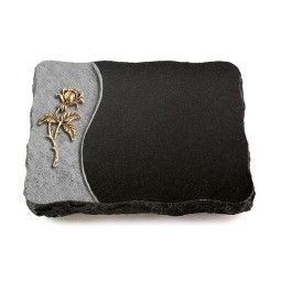 Grabplatte Indisch Black Wave Rose 2 (Bronze)