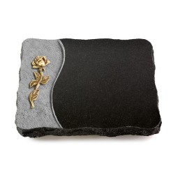 Grabplatte Indisch Black Wave Rose 7 (Bronze)