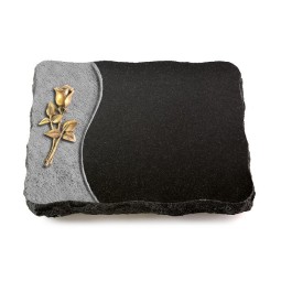 Grabplatte Indisch Black Wave Rose 8 (Bronze)