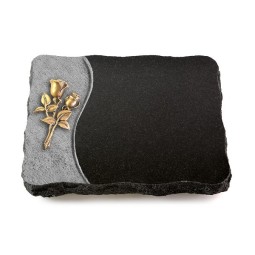 Grabplatte Indisch Black Wave Rose 11 (Bronze)