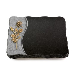 Grabplatte Indisch Black Wave Rose 13 (Bronze)