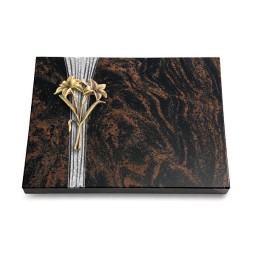 Grabtafel Aruba Strikt Lilie (Bronze)