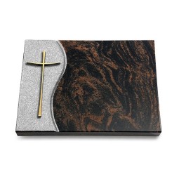 Grabtafel Aruba Wave Kreuz 2 (Bronze)
