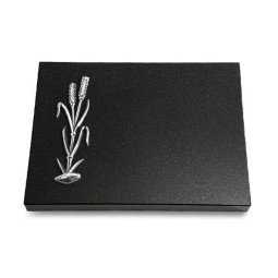 Grabtafel Indisch Black Pure Ähren 2 (Alu)