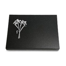 Grabtafel Indisch Black Pure Lilie (Alu)