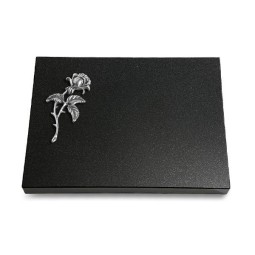 Grabtafel Indisch Black Pure Rose 2 (Alu)