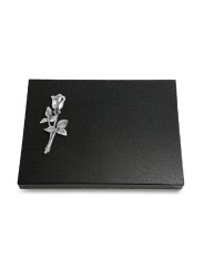 Grabtafel Indisch Black Pure Rose 8 (Alu)