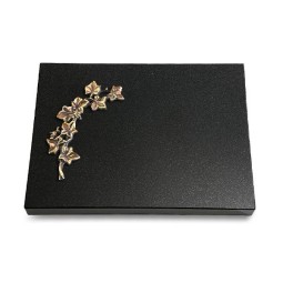 Grabtafel Indisch Black Pure Efeu (Bronze)