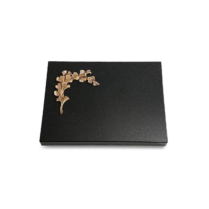 Grabtafel Indisch Black Pure Gingozweig 2 (Bronze)