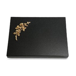 Grabtafel Indisch Black Pure Rose 5 (Bronze)