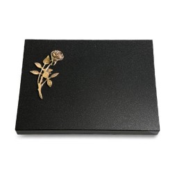 Grabtafel Indisch Black Pure Rose 6 (Bronze)