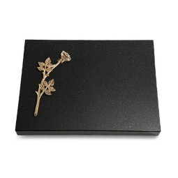 Grabtafel Indisch Black Pure Rose 9 (Bronze)