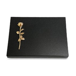 Grabtafel Indisch Black Pure Rose 12 (Bronze)