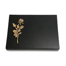 Grabtafel Indisch Black Pure Rose 13 (Bronze)