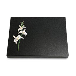 Grabtafel Indisch Black Pure Orchidee (Color)