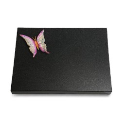 Grabtafel Indisch Black Pure Papillon 1 (Color)
