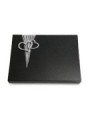 Grabtafel Indisch Black Delta Herzen (Alu)