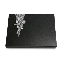 Grabtafel Indisch Black Delta Rose 11 (Alu)