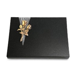 Grabtafel Indisch Black Delta Rose 11 (Bronze)