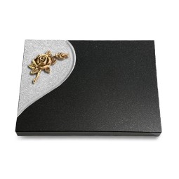 Grabtafel Indisch Black Folio Rose 1 (Bronze)