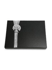 Grabtafel Indisch Black Strikt Baum 3 (Alu)