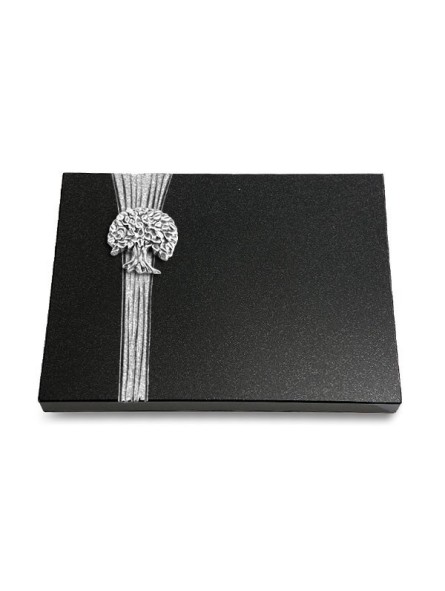 Grabtafel Indisch Black Strikt Baum 3 (Alu)