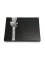 Grabtafel Indisch Black Strikt Rose 3 (Alu)