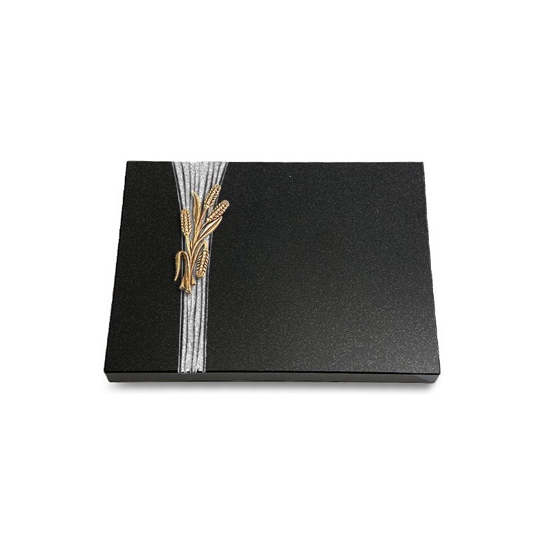 Grabtafel Indisch Black Strikt Ähren 1 (Bronze)