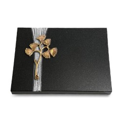 Grabtafel Indisch Black Strikt Gingozweig 1 (Bronze)