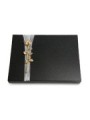 Grabtafel Indisch Black Strikt Rose 12 (Bronze)