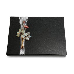 Grabtafel Indisch Black Strikt Rose 5 (Color)