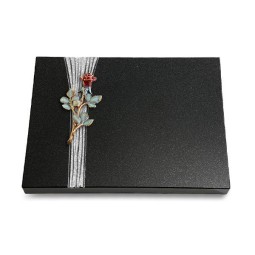 Grabtafel Indisch Black Strikt Rose 7 (Color)