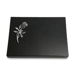 Grabtafel Indisch Black Pure Rose 6 (Alu)