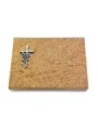 Grabtafel Kashmir Pure Kreuz/Rose (Alu)