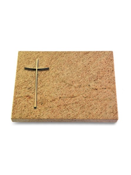 Grabtafel Kashmir Pure Kreuz 2 (Bronze)
