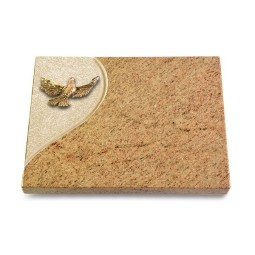 Grabtafel Kashmir Folio Taube (Bronze)