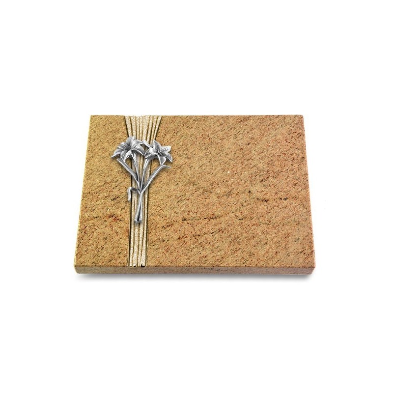 Grabtafel Kashmir Strikt Lilie (Alu)